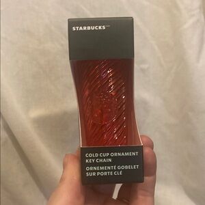 Starbucks Vibrant Red Cold Cup Key Chain Oranment